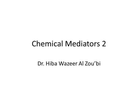 Dr. Hiba Wazeer Al Zou’bi