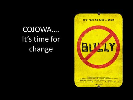 COJOWA…. It’s time for change. COJOWA’s video