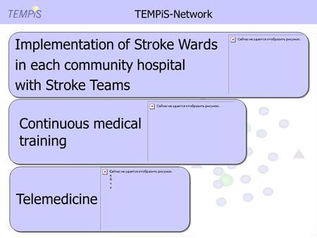 TEMPiS-Network 4 Stroke Unit Stroke Centers Network-Hospital Implementation of Stroke Wards in each community hospital with Stroke Teams Implementation.