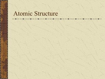 Atomic Structure. Subatomic Particles In the nucleus: Protons Mass  1 amu Charge = +1 Neutrons Mass  1 amu Charge = 0 In the electron cloud: Electrons.