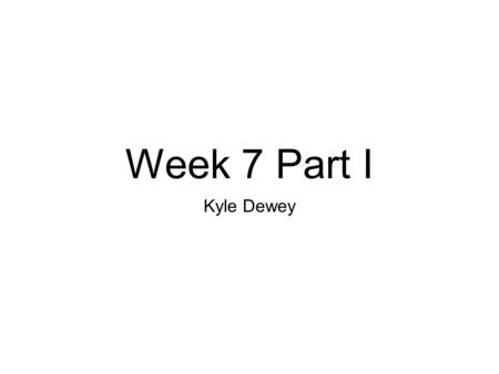 Week 7 Part I Kyle Dewey. Overview Code from last time Array initialization Pointers vs. arrays Structs typedef Bubble sort (if time)