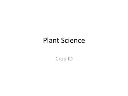Plant Science Crop ID. Cotton Flower Cotton Leaf.