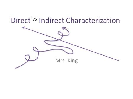 Direct vs Indirect Characterization