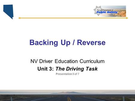 NV Driver Education Curriculum
