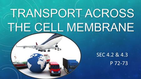 TRANSPORT ACROSS THE CELL MEMBRANE SEC 4.2 & 4.3 P 72-73.