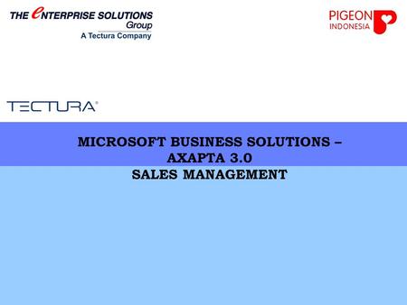 MICROSOFT BUSINESS SOLUTIONS – AXAPTA 3.0 SALES MANAGEMENT.