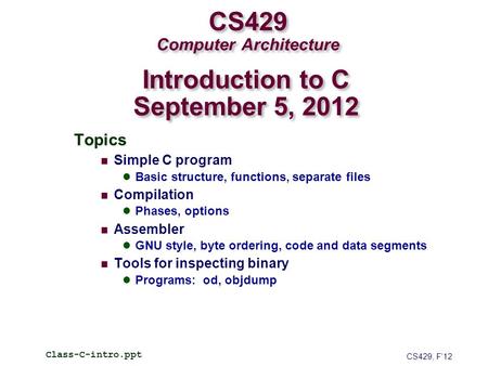 Structure of C Programs - ppt download