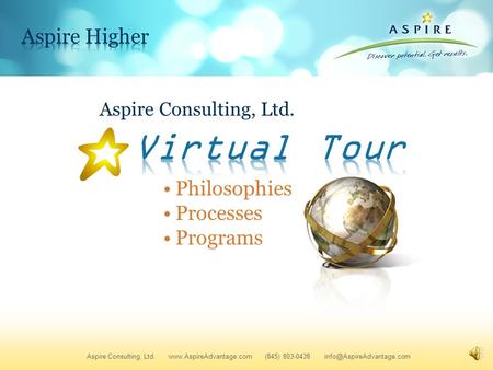 Aspire Consulting, Ltd. Aspire Consulting, Ltd.  (845) 803-0438 Philosophies Processes Programs.