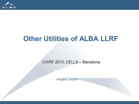 Other Utilities of ALBA LLRF