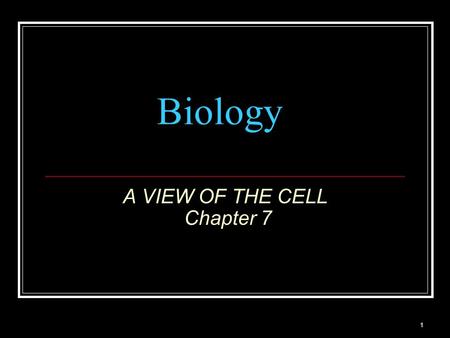 1 Biology A VIEW OF THE CELL Chapter 7 2 THE DISCOVERY OF CELLS Microscopic units that make up all living things Cells are alive They are the smallest.