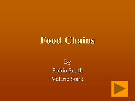 Food Chains By Robin Smith Valarie Stark. What is a Producer? A living thing that eats other living things. A living thing that makes its own food.