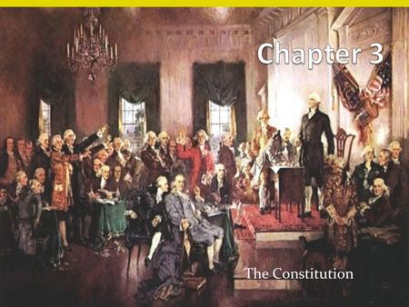 The Constitution. The Constitution September 17, 1787 “The supreme Law of the Land” Organization Preamble Articles Amendments All 13 original colonies.