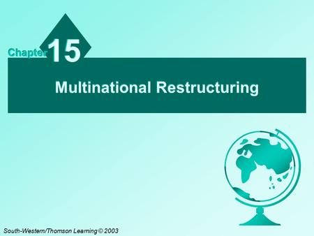 Multinational Restructuring 15 Chapter South-Western/Thomson Learning © 2003.