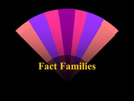 Fact Families. On the next 4 slides create examples of addition/subtraction fact families.