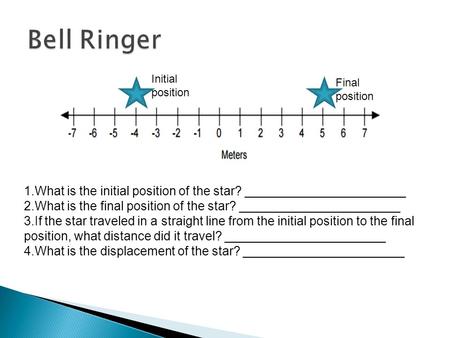 1.What is the initial position of the star? _______________________ 2.What is the final position of the star? _______________________ 3.If the star traveled.