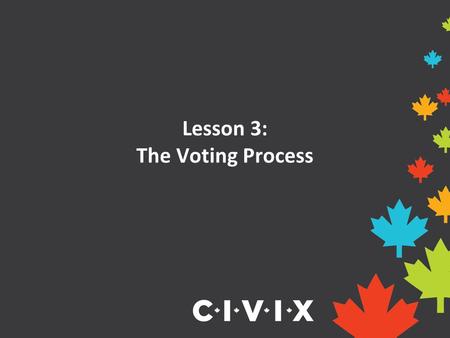 Lesson 3: The Voting Process. Elections Newfoundland and Labrador Elections Newfoundland and Labrador is a non- partisan office of the House of Assembly.