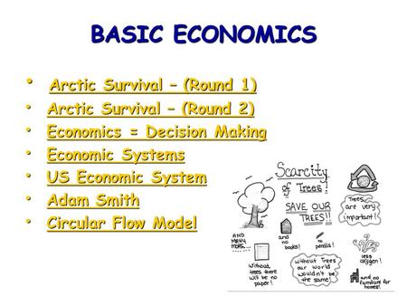 BASIC ECONOMICS Arctic Survival – (Round 1) Arctic Survival – (Round 1) Arctic Survival – (Round 1) Arctic Survival – (Round 1) Arctic Survival – (Round.