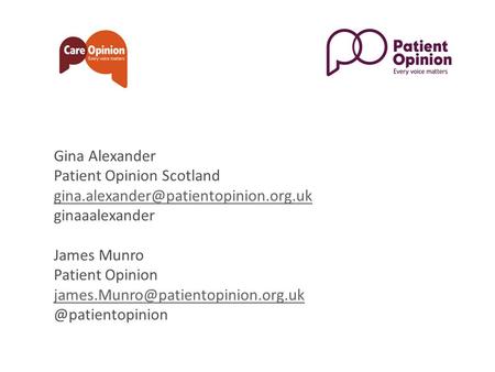 Gina Alexander Patient Opinion Scotland ginaaalexander James Munro Patient Opinion