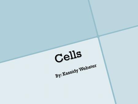 Cells By: Kassidy Webster. Animal Cell Plant Cell.
