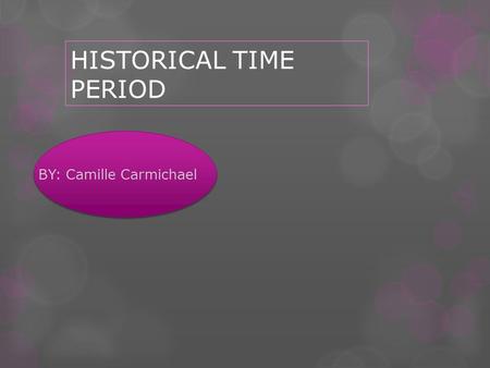 HISTORICAL TIME PERIOD BY: Camille Carmichael. Evidence number one “Today we arrive at Elis island (page 89) paragraph number one. The moment the doors.