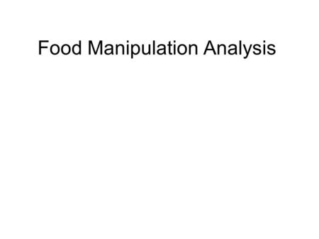 Food Manipulation Analysis. Slide 1-Photo Manipulation 1.Using one colour annotate the image to show where photoshop has been used to enhance the image.