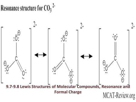 Lewis Structures of Molecular Compounds, Resonance and Formal Charge