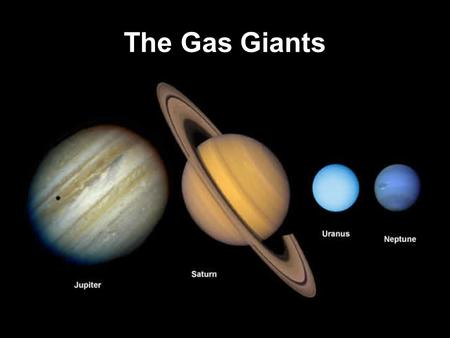 The Gas Giants. Jupiter Exploration of Jupiter Four large moons of Jupiter discovered by Galileo (and now called the Galilean satellites) Great Red Spot.