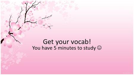 Get your vocab! You have 5 minutes to study. Next Week = Literacy Week Monday – Non-fiction Day Visual Vocab Dress Up day Tuesday – Poetry Day Poem in.