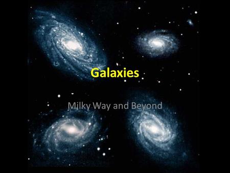 Galaxies Milky Way and Beyond.