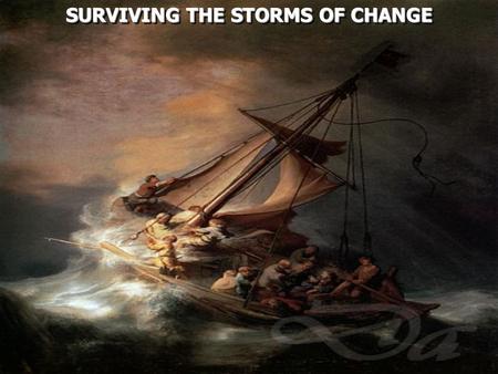 SURVIVING THE STORMS OF CHANGE. Jeremiah 10:23 O LORD, I know the way of man is not in himself; It is not in man who walks to direct his own steps. Proverbs.