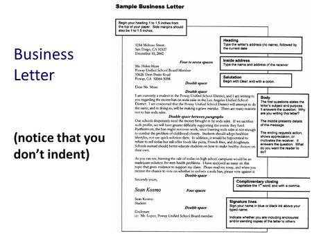 Business Letter Set Up from slideplayer.com