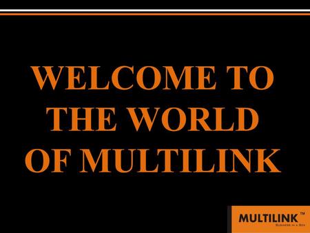 WELCOME TO THE WORLD OF MULTILINK. What is MULTILINK? 1. How does it work? 2. WHAT IS OUR COMPANY’S BUSINESS? 3. WHAT ARE OUR PRODUCTS? 4. WHAT ARE THE.