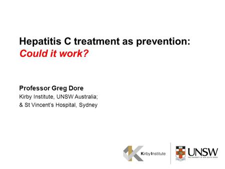 Hepatitis C treatment as prevention: Could it work?