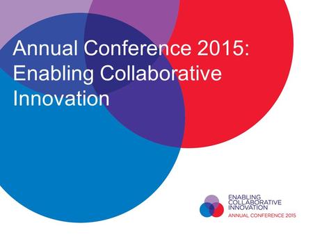 Annual Conference 2015: Enabling Collaborative Innovation.