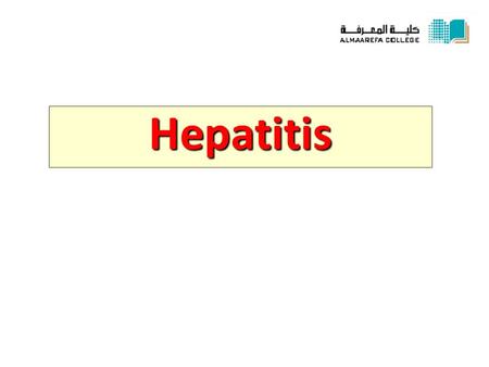 Hepatitis. Hepatitis * Definition: Hepatitis is necro-inflammatory liver disease characterized by the presence of inflammatory cells in in the portal.