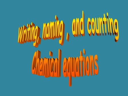 What is a chemical reaction? chemical reaction- when one or more substances changes into one or more new substances Two important key terms in a chemical.