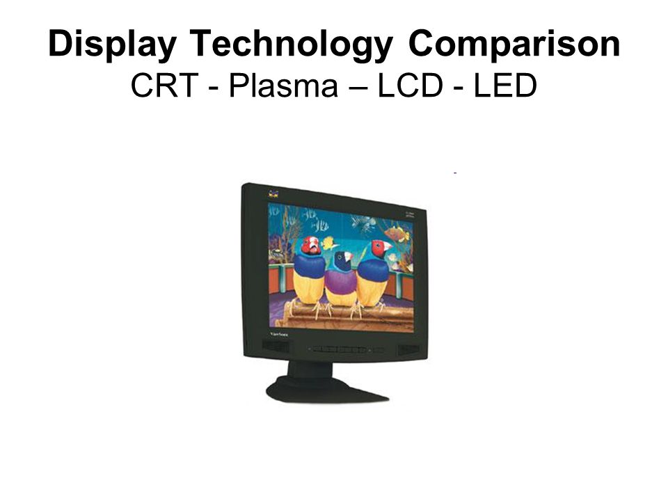 Display Technology Comparison CRT - Plasma – LCD - LED - ppt video online  download