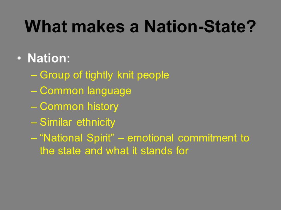 what makes a nation