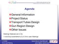 Sasha Gilevich, Alan Miahnahri Drive Laser 11/4/2004 Agenda General Information Project Status Transport Tubes Design.