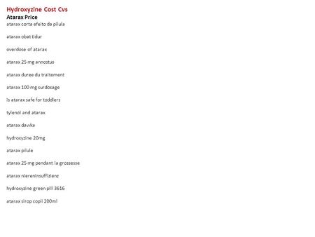 Cost of atarax