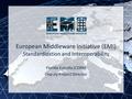 EMI INFSO-RI-261611 European Middleware Initiative (EMI) Standardization and Interoperability Florida Estrella (CERN) Deputy Project Director.
