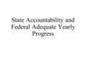 State Accountability and Federal Adequate Yearly Progress.