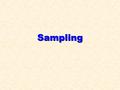 Sampling. Concerns 1)Representativeness of the Sample: Does the sample accurately portray the population from which it is drawn 2)Time and Change: Was.
