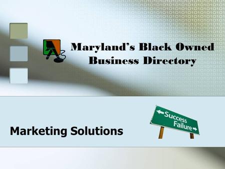 Maryland’s Black Owned Business Directory Marketing Solutions.