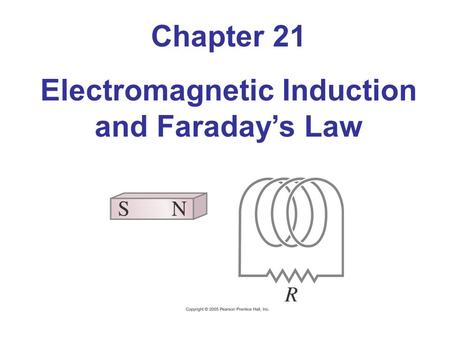 Chapter 21 Electromagnetic Induction and Faraday’s Law.