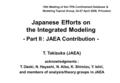 Japanese Efforts on the Integrated Modeling - Part II : JAEA Contribution - T. Takizuka (JAEA) acknowledgments : T. Ozeki, N. Hayashi, N. Aiba, K. Shimizu,