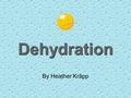 Dehydration By Heather Kräpp. Why Dehydration? Dehydration is a real problem, especially here in the heat of Florida. Infants and children have a higher.