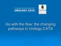 Go with the flow: the changing pathways in Urology CATS Urology Clinical Assessment & Treatment Service UROLOGY CATS.