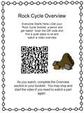 Rock Cycle Overview Everyone Starts Here—Get your Rock Cycle booklet, a pencil and get ready! Scan the QR code and find a quiet place to sit and watch.
