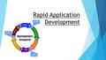 Rapid Application Development. What is RAD……..?  Rapid Application Development (RAD) is a software development process.  first developed during the.
